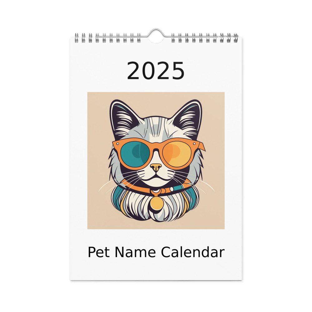 PugMug Custom Tabby Ragdoll Cat Wall Calendar (2026)