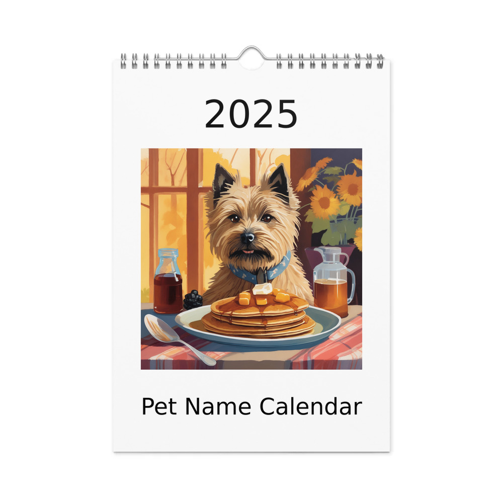 PugMug Custom Cairn Terrier Wall Calendar (2026)