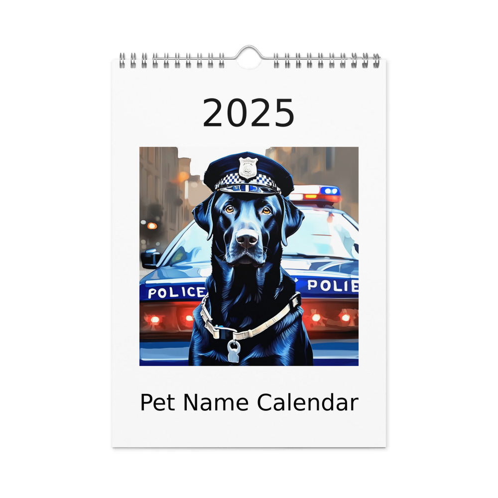 PugMug Custom Black Labrador Retriever Wall Calendar (2026)