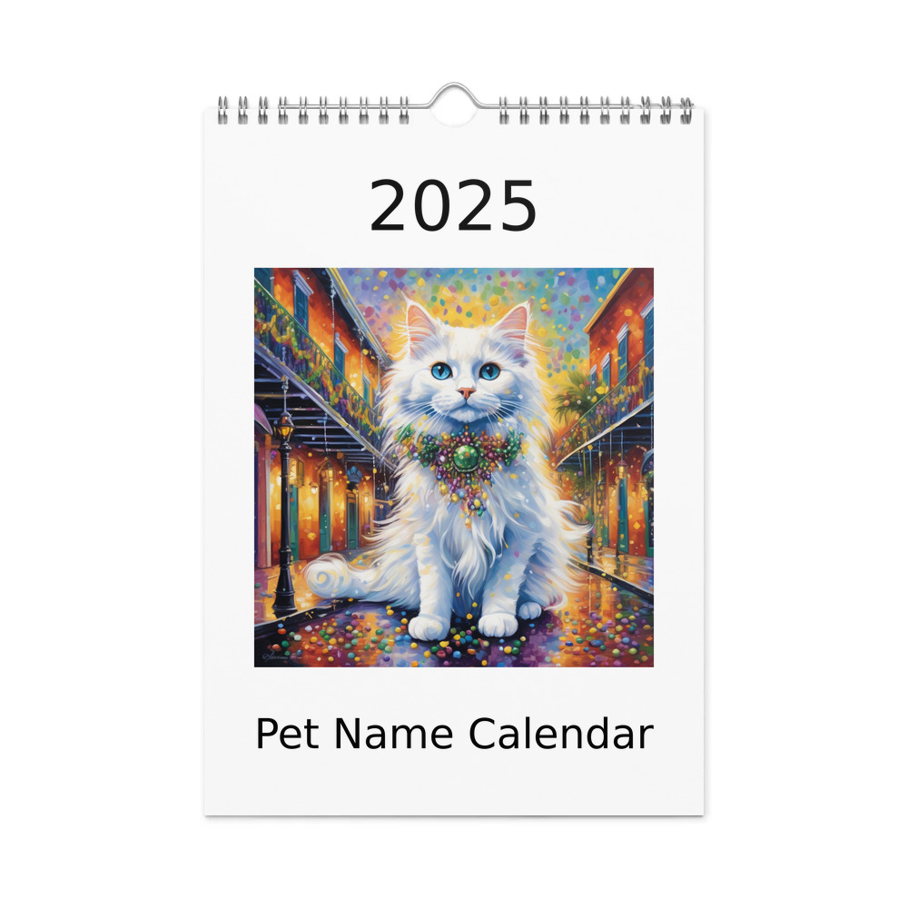 PugMug Custom White Ragdoll Cat Wall Calendar (2026)