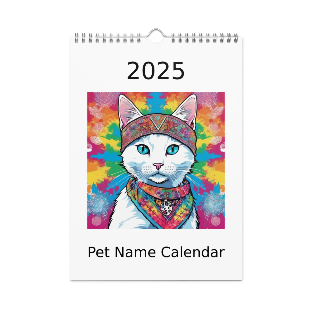PugMug Custom White Companion Cat Wall Calendar (2026)