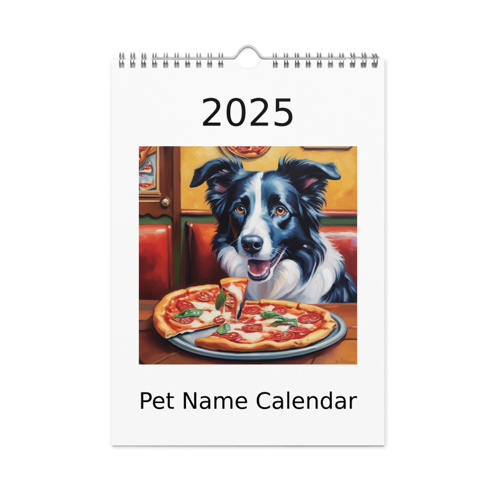PugMug Custom Border Collie Wall Calendar (2026)