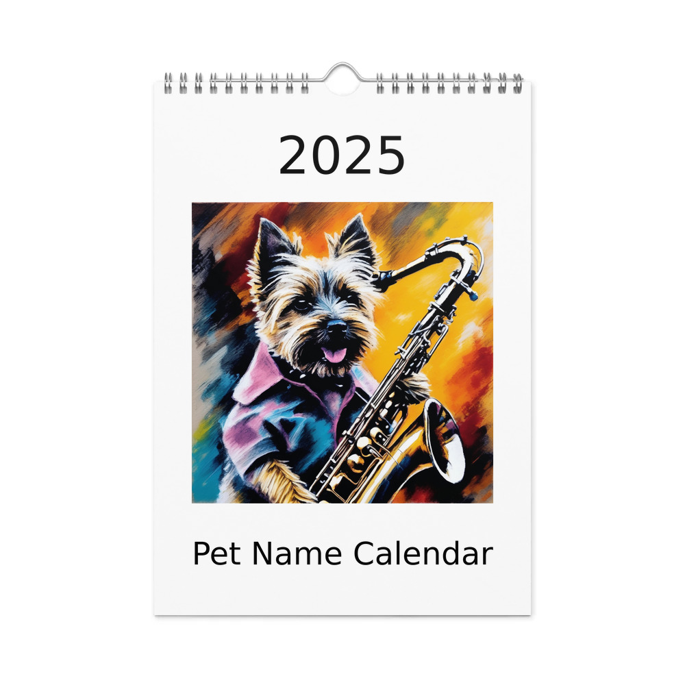 PugMug Custom Cairn Terrier Wall Calendar (2026)