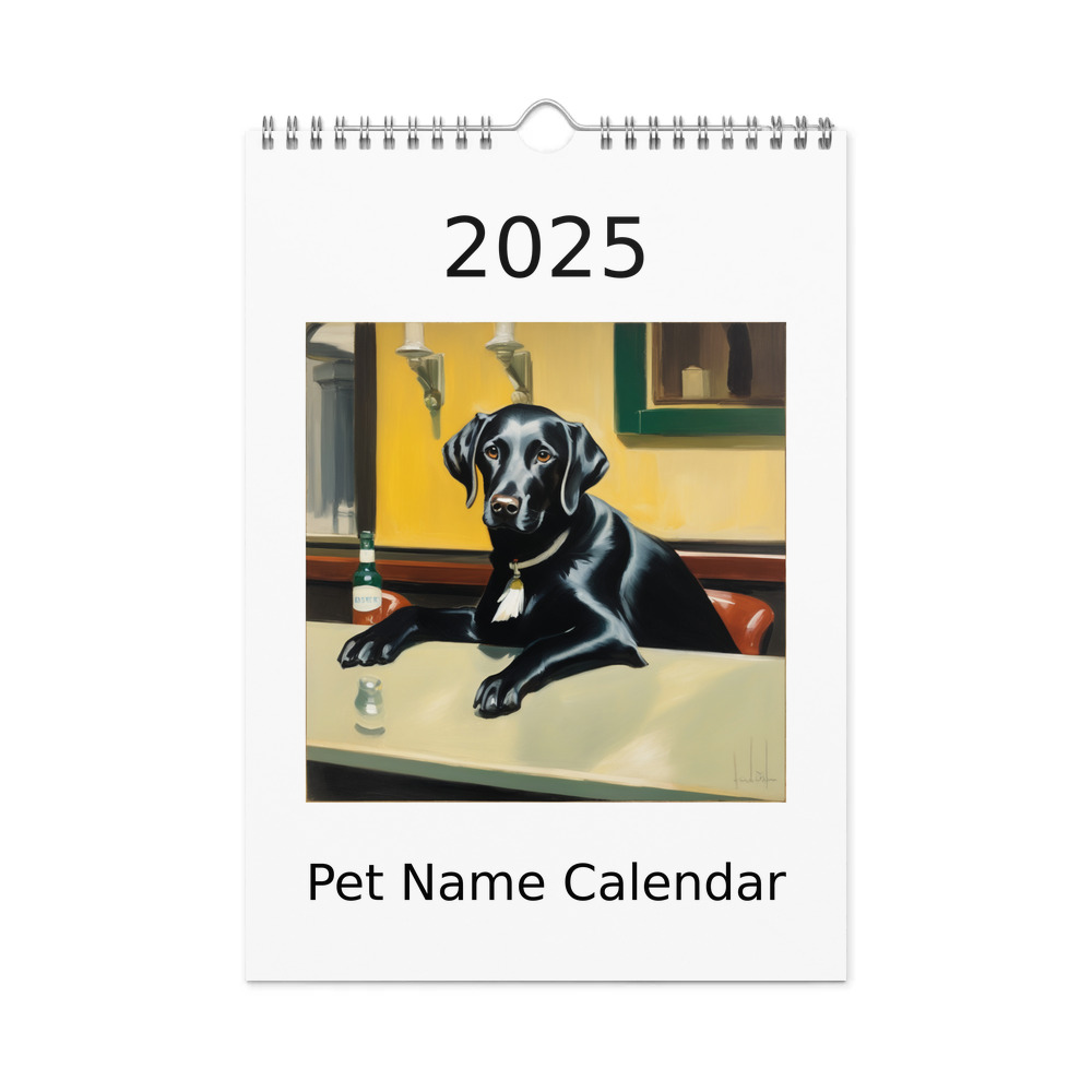PugMug Custom Black Labrador Retriever Wall Calendar (2026)