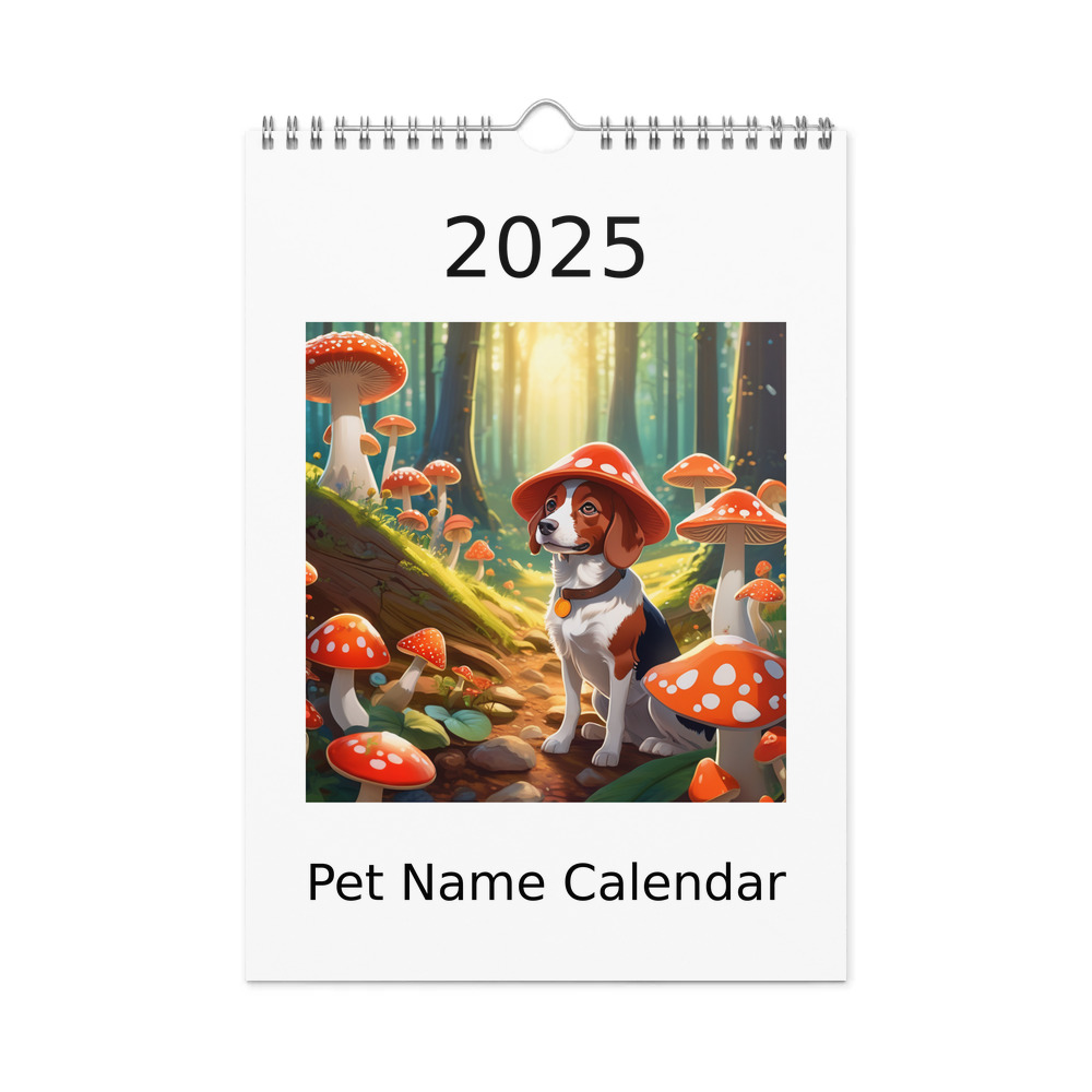 PugMug Custom Brittany Dog Wall Calendar (2026)