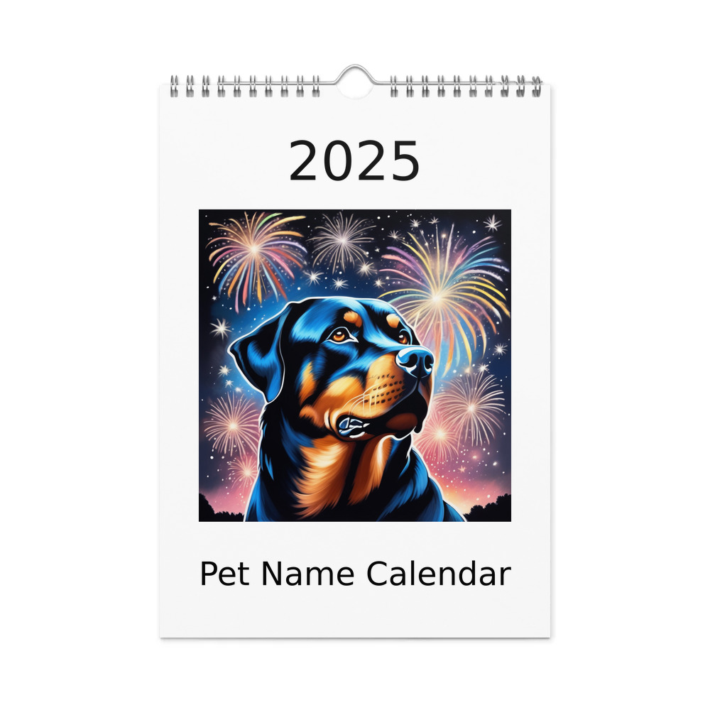 PugMug Custom Rottweiler Wall Calendar (2026)