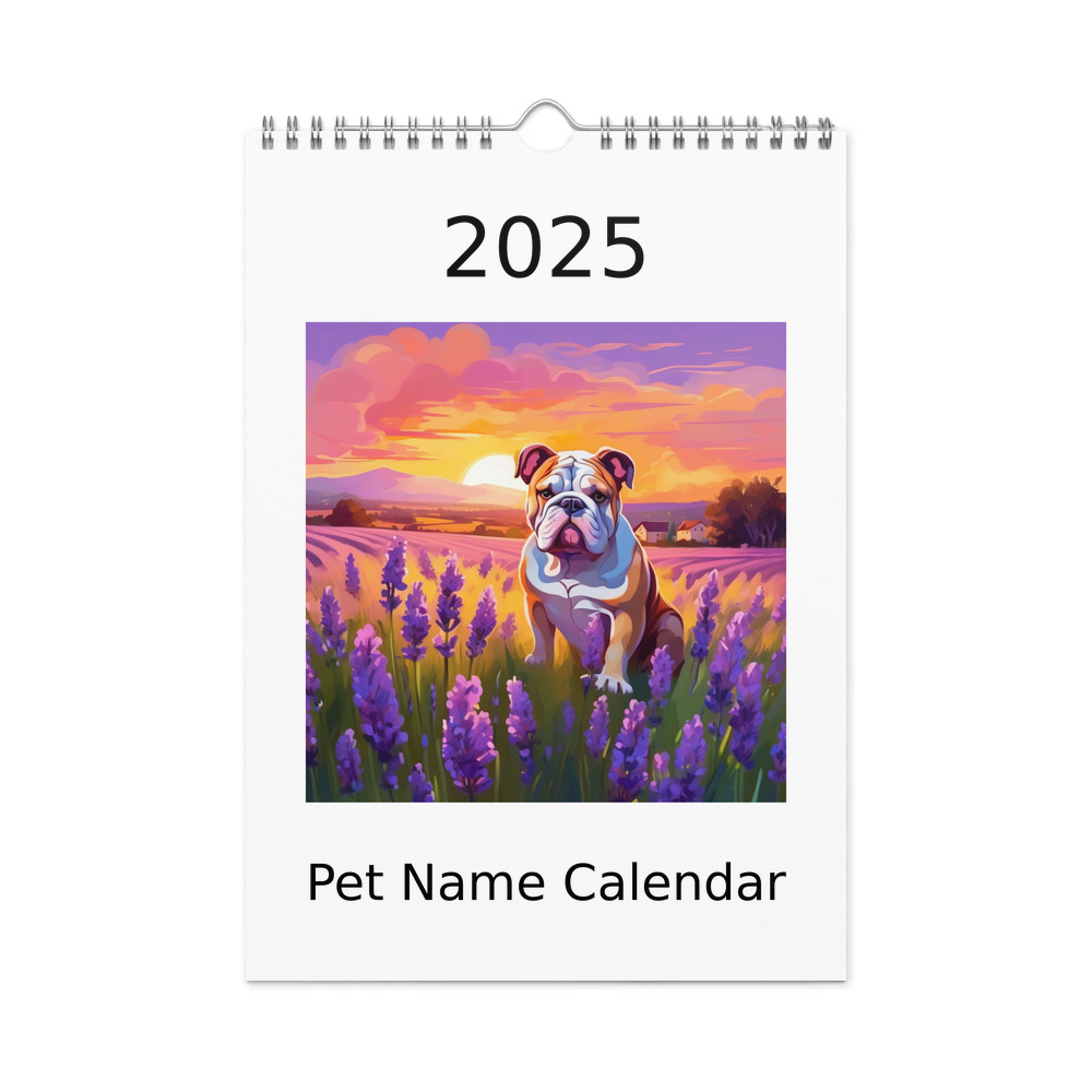 PugMug Custom Bulldog Wall Calendar (2026)