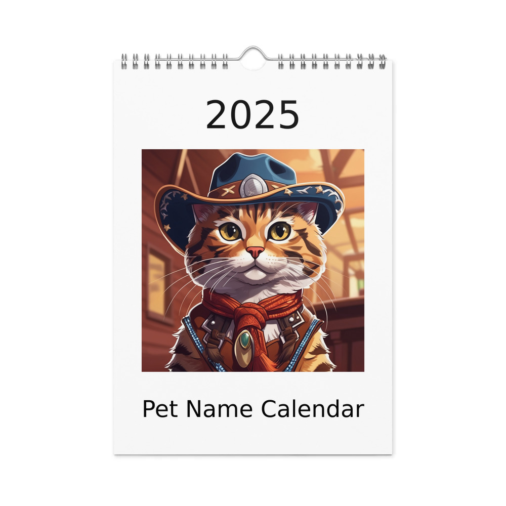 PugMug Custom Tabby Exotic Cat Wall Calendar (2026)