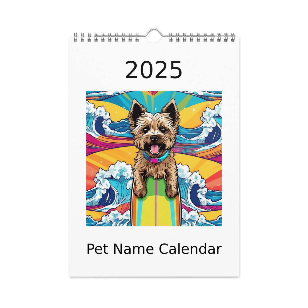 PugMug Custom Cairn Terrier Wall Calendar (2026)