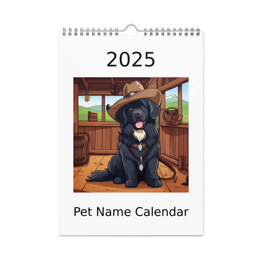 PugMug Custom Newfoundland Wall Calendar (2026)