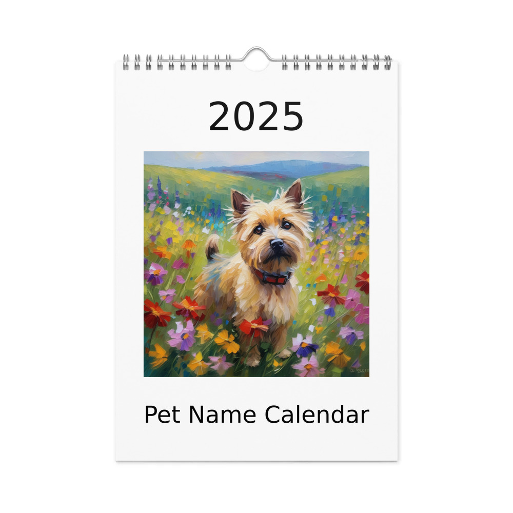PugMug Custom Cairn Terrier Wall Calendar (2026)