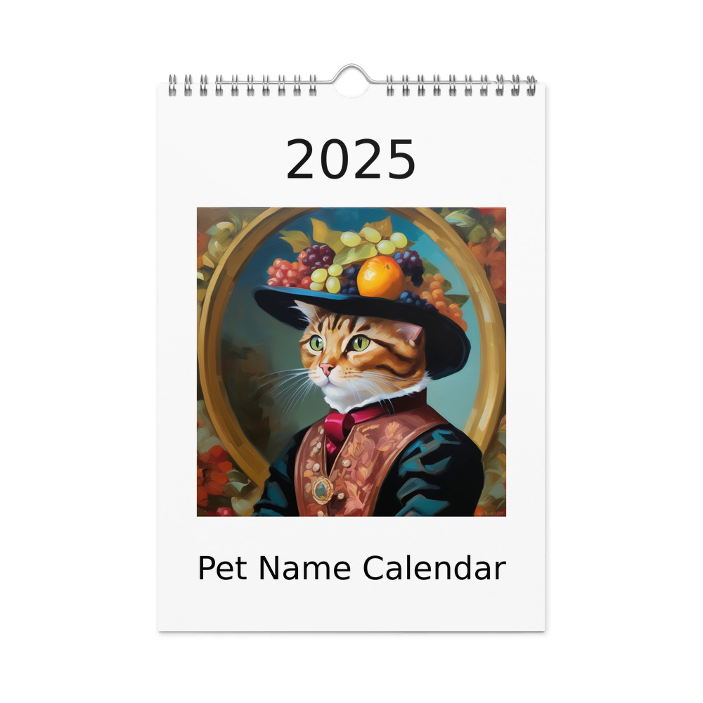 PugMug Custom Tabby Exotic Cat Wall Calendar (2026)