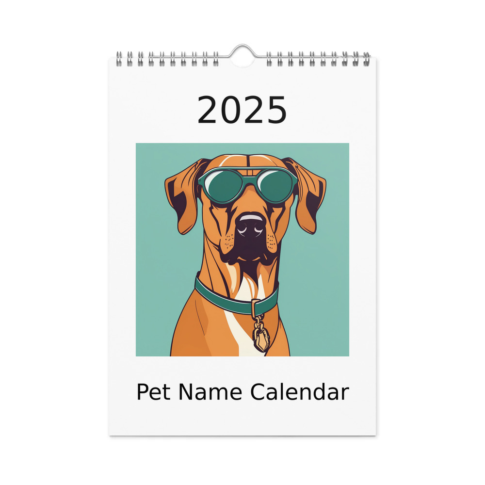 PugMug Custom Rhodesian Ridgeback Wall Calendar (2026)