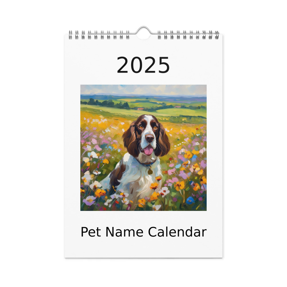 PugMug Custom English Springer Spaniel Wall Calendar (2026)