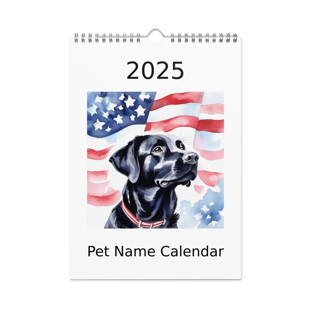 PugMug Custom Black Labrador Retriever Wall Calendar (2026)