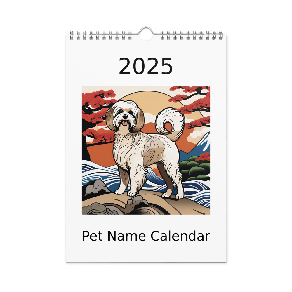 PugMug Custom Tan Havanese Dog Wall Calendar (2026)