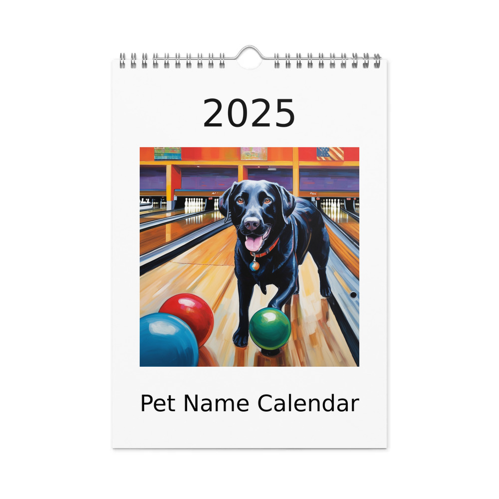 PugMug Custom Black Labrador Retriever Wall Calendar (2026)