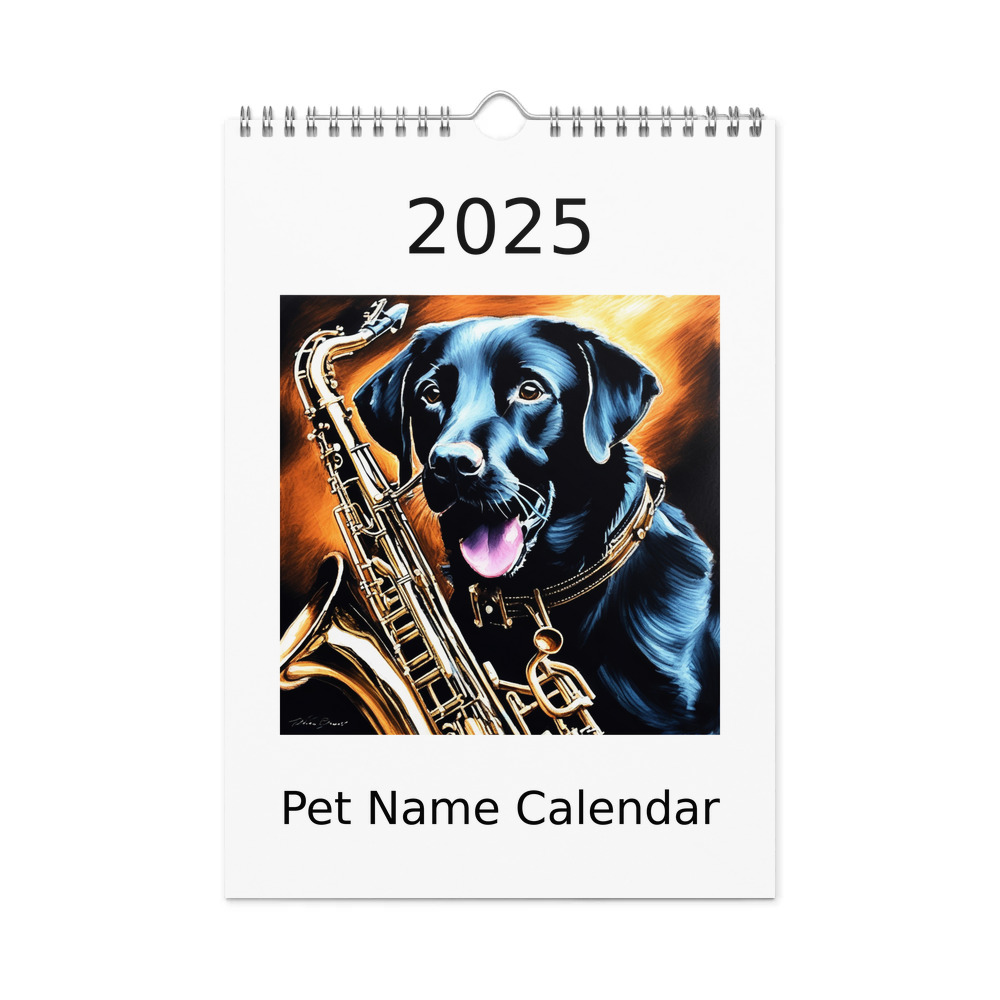PugMug Custom Black Labrador Retriever Wall Calendar (2026)