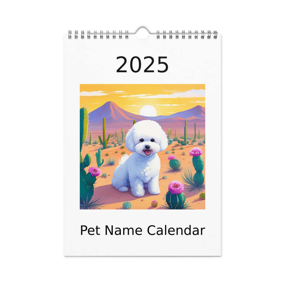 PugMug Custom Bichons Frise Wall Calendar (2026)