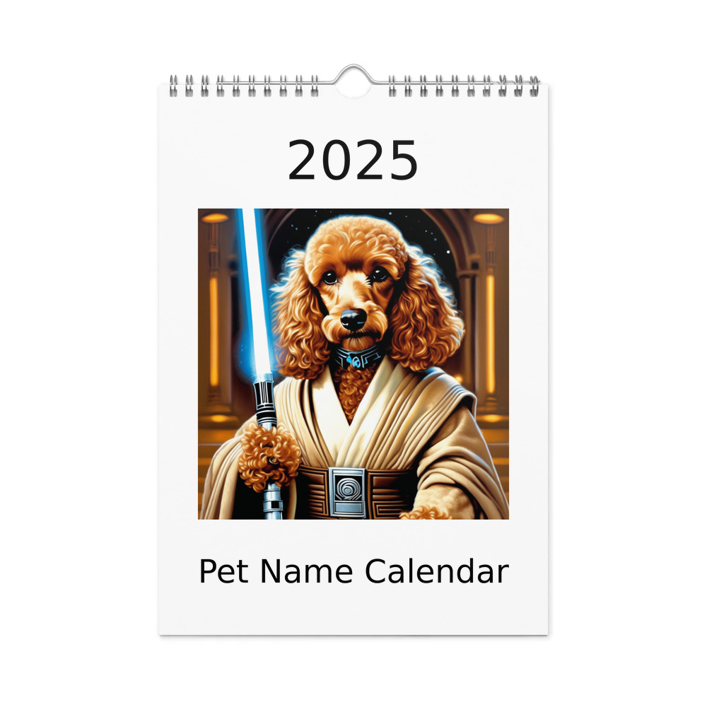 PugMug Custom Tan Poodle Wall Calendar (2026)