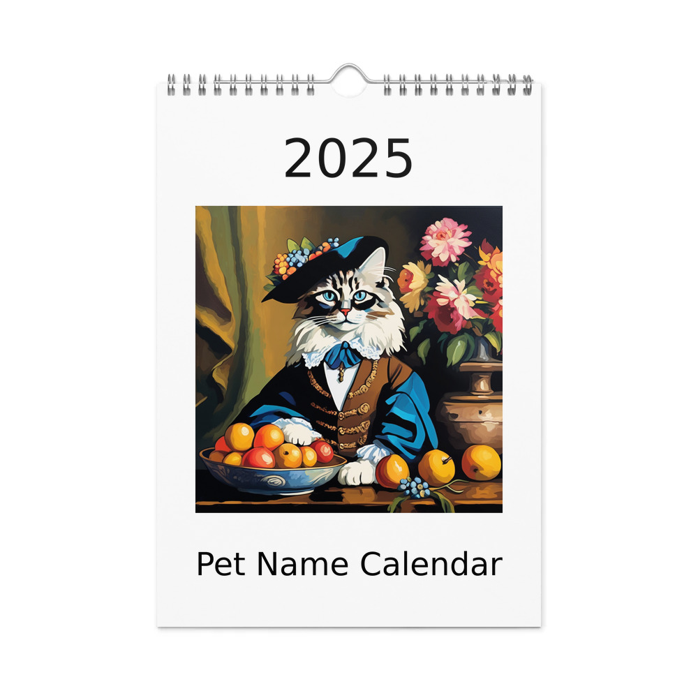 PugMug Custom Tabby Ragdoll Cat Wall Calendar (2026)