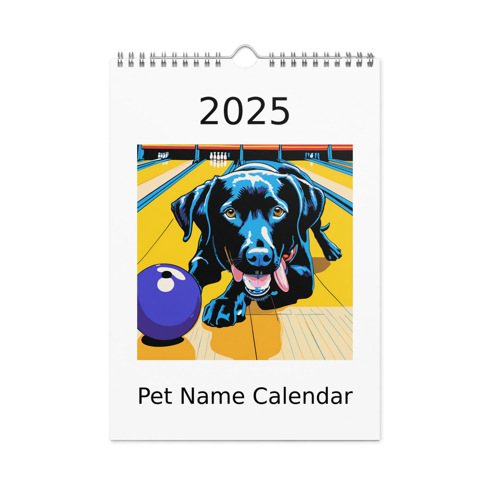 PugMug Custom Black Labrador Retriever Wall Calendar (2026)