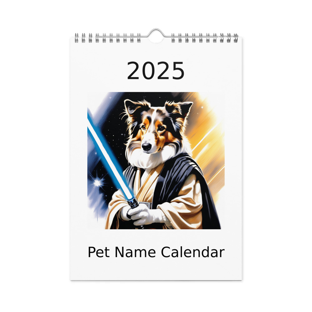 PugMug Custom Collie Wall Calendar (2026)