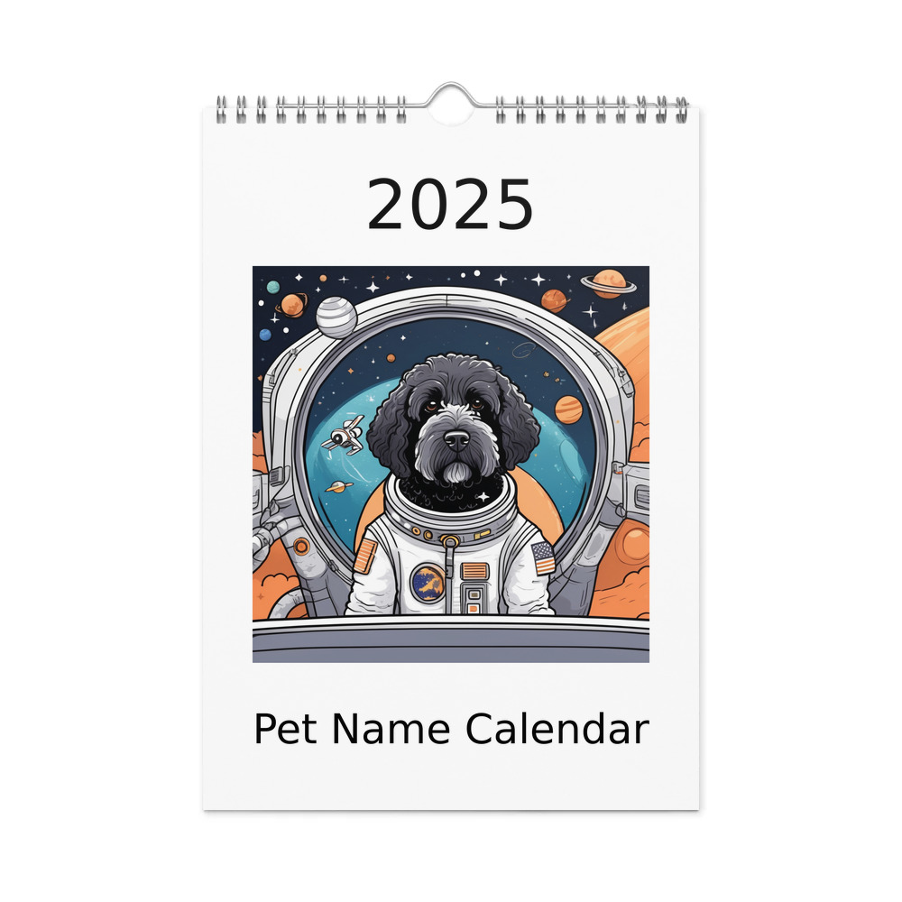 PugMug Custom Portuguese Water Dog Wall Calendar (2026)