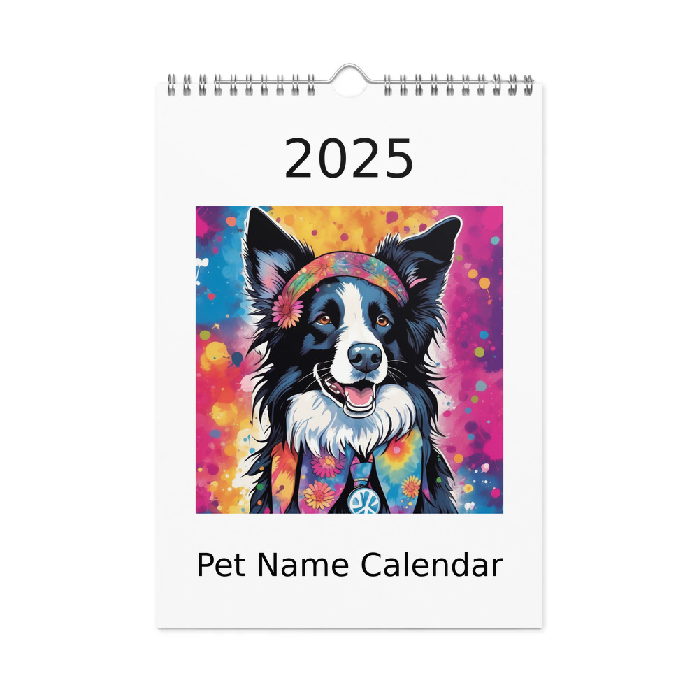PugMug Custom Border Collie Wall Calendar (2026)