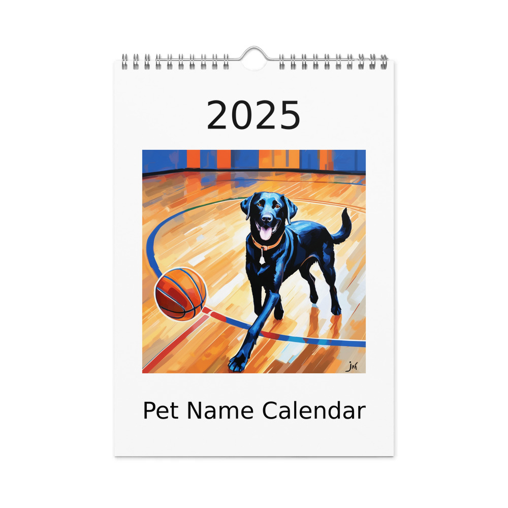 PugMug Custom Black Labrador Retriever Wall Calendar (2026)