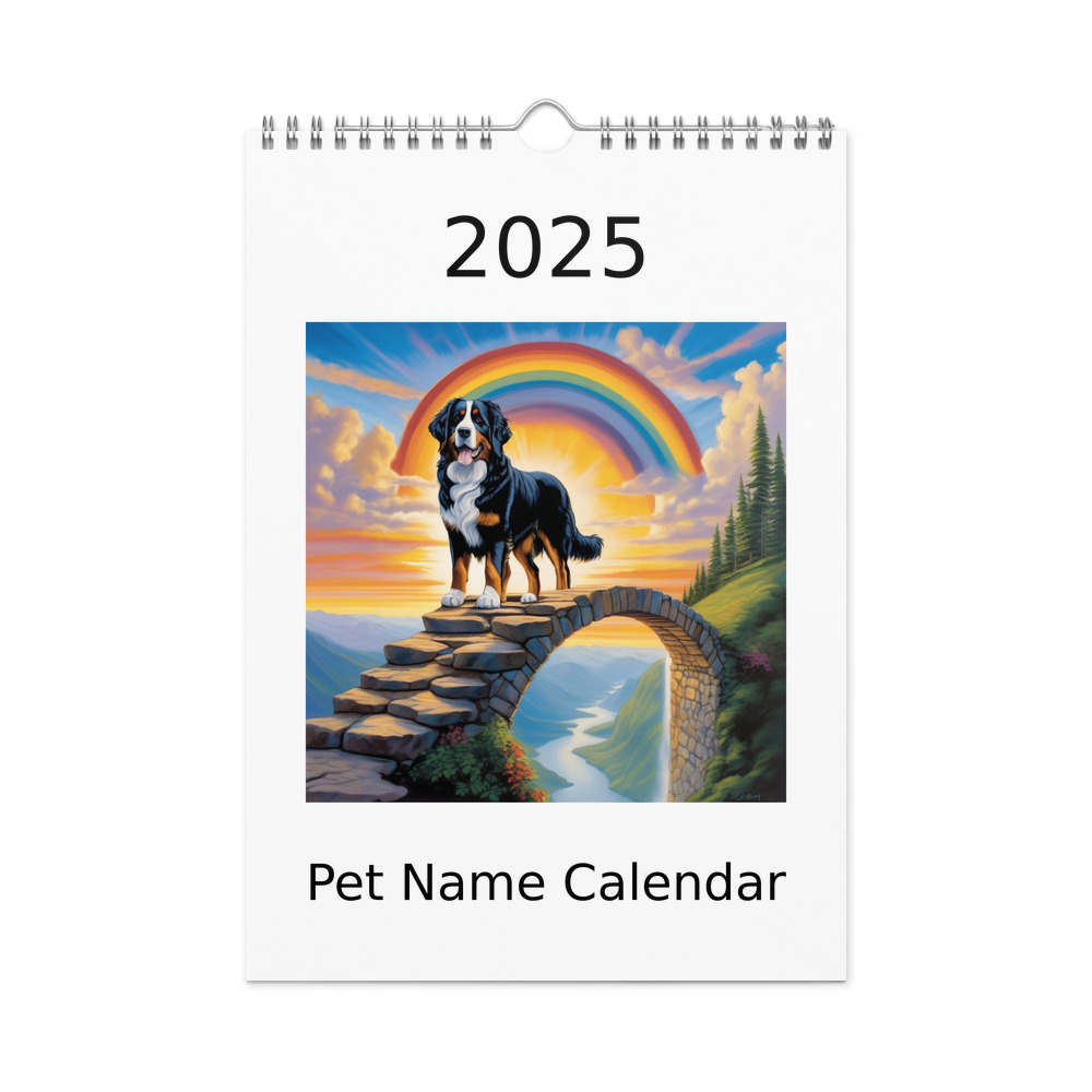 PugMug Custom Bernese Mountain Dog Wall Calendar (2026)