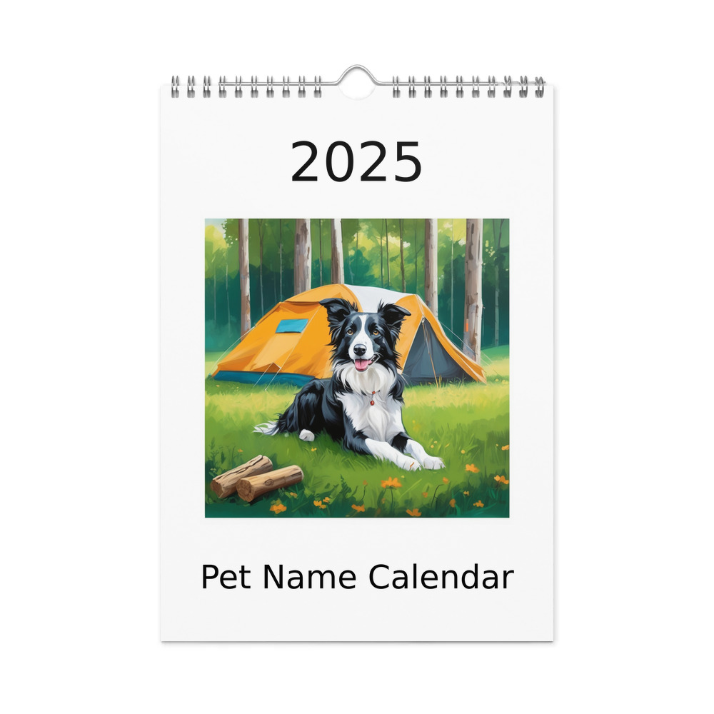 PugMug Custom Border Collie Wall Calendar (2026)