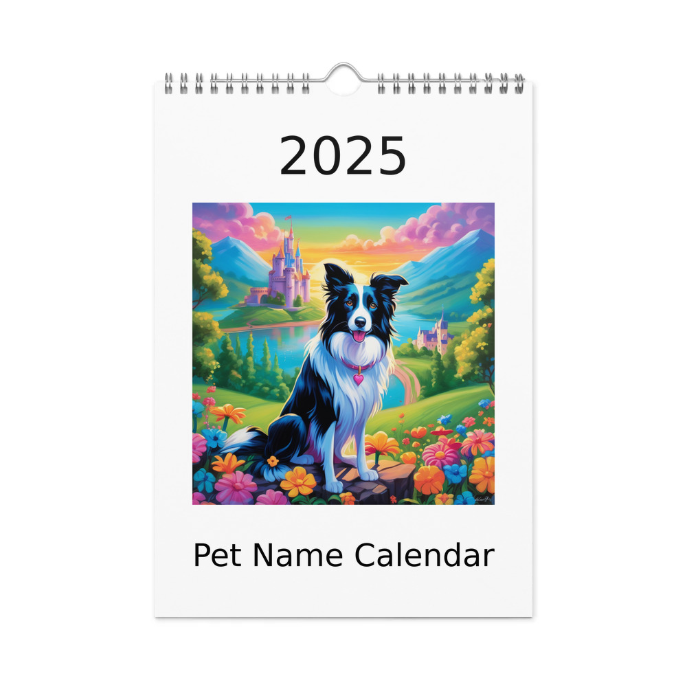 PugMug Custom Border Collie Wall Calendar (2026)