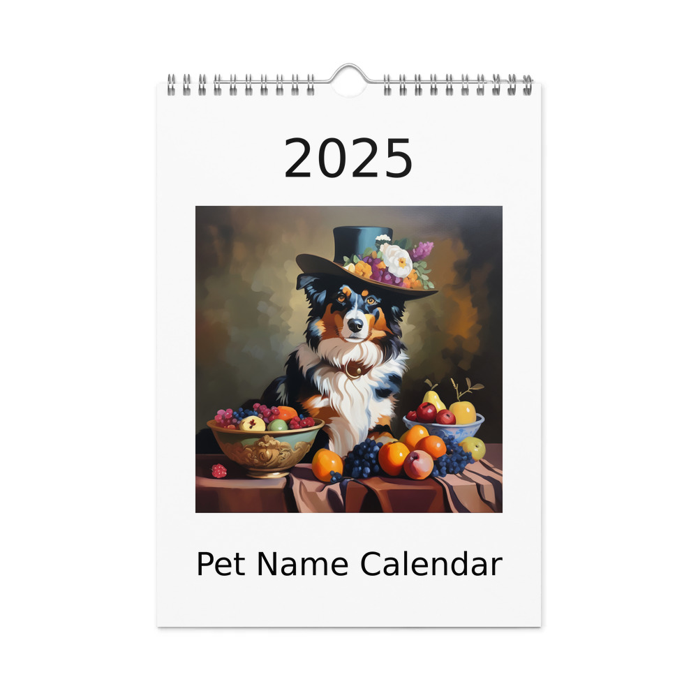 PugMug Custom Australian Shepherd Dog Wall Calendar (2026)
