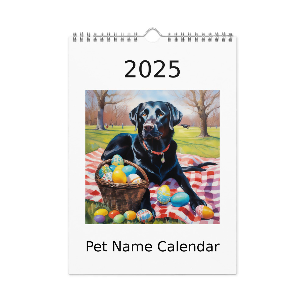 PugMug Custom Black Labrador Retriever Wall Calendar (2026)