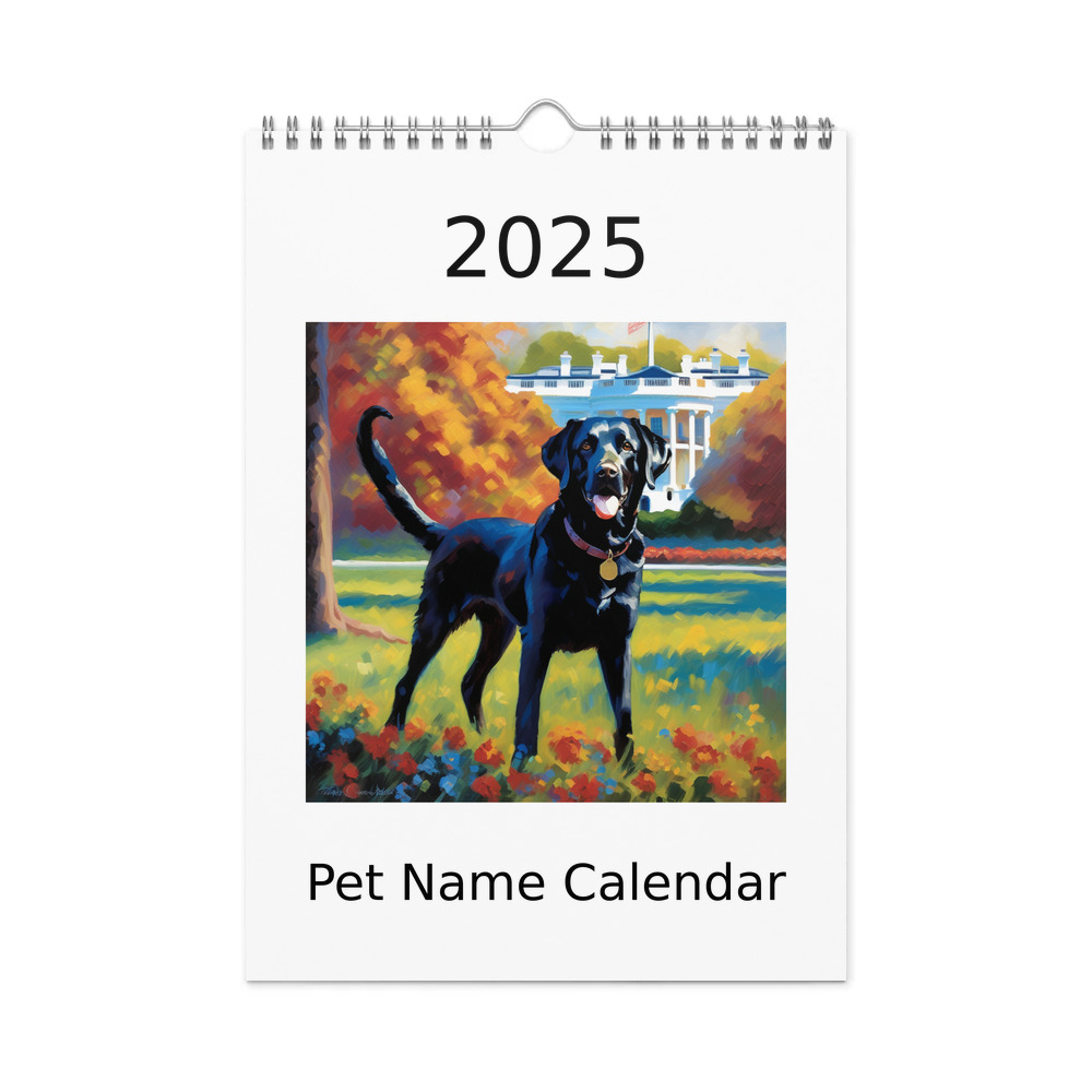 PugMug Custom Black Labrador Retriever Wall Calendar (2026)
