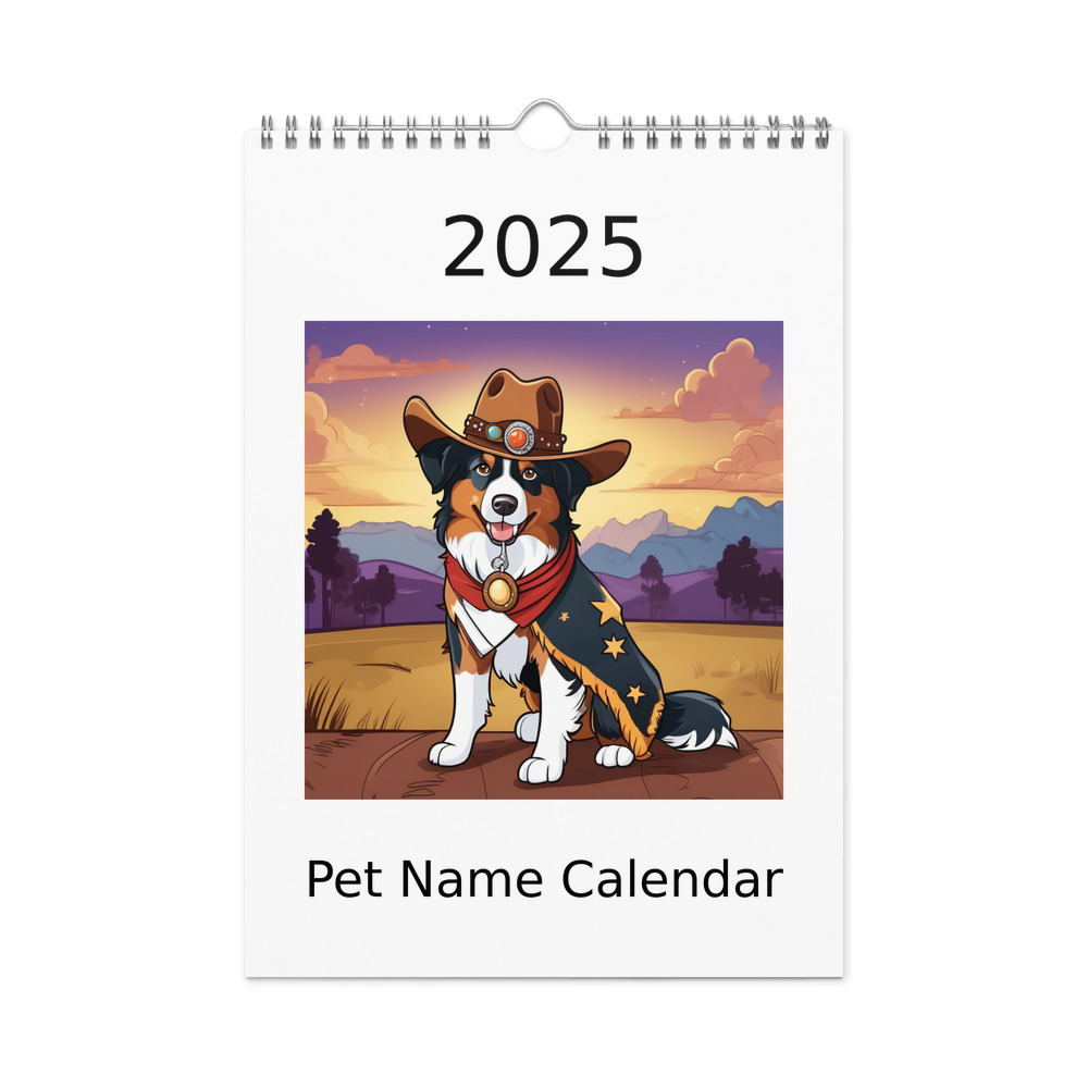 PugMug Custom Australian Shepherd Dog Wall Calendar (2026)