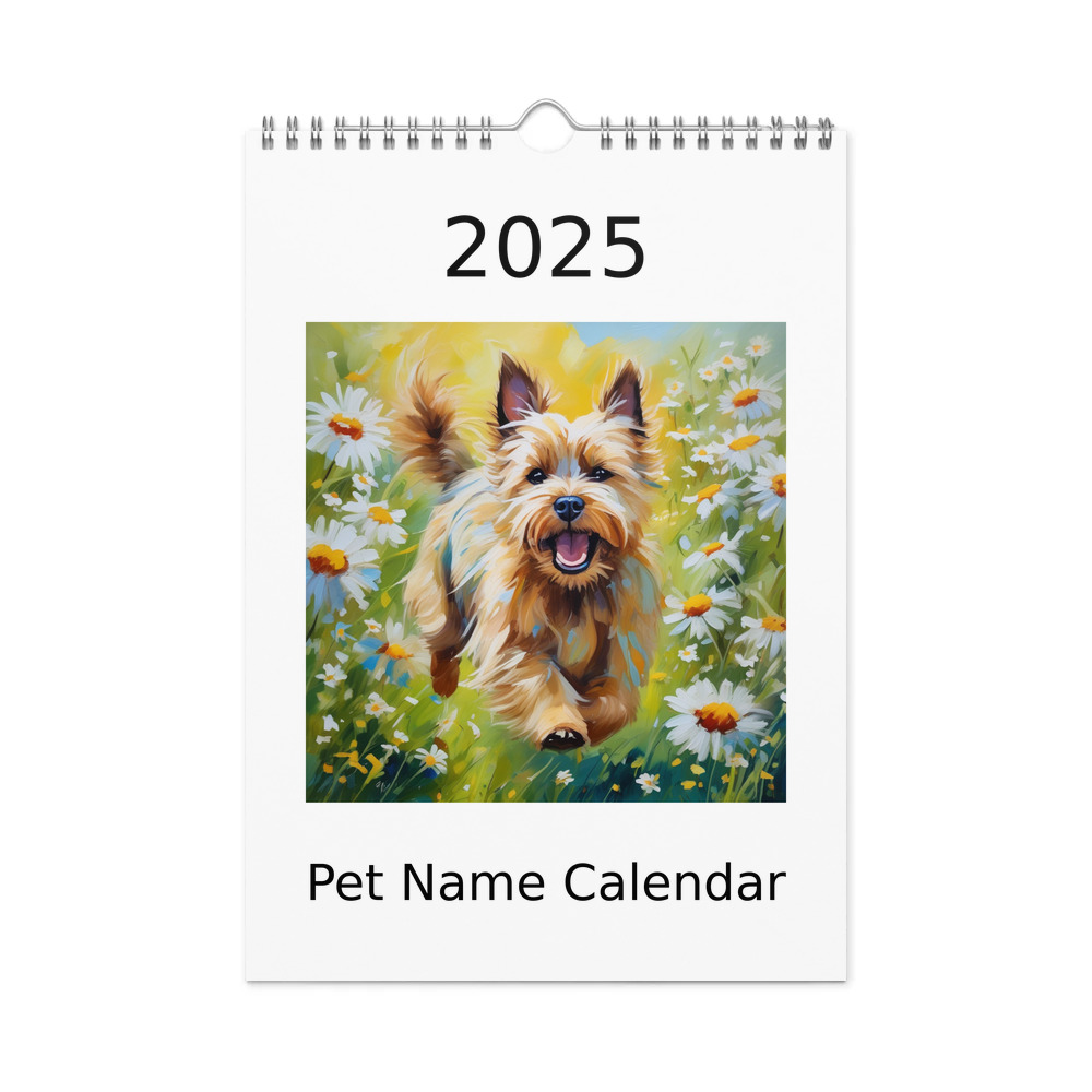PugMug Custom Cairn Terrier Wall Calendar (2026)