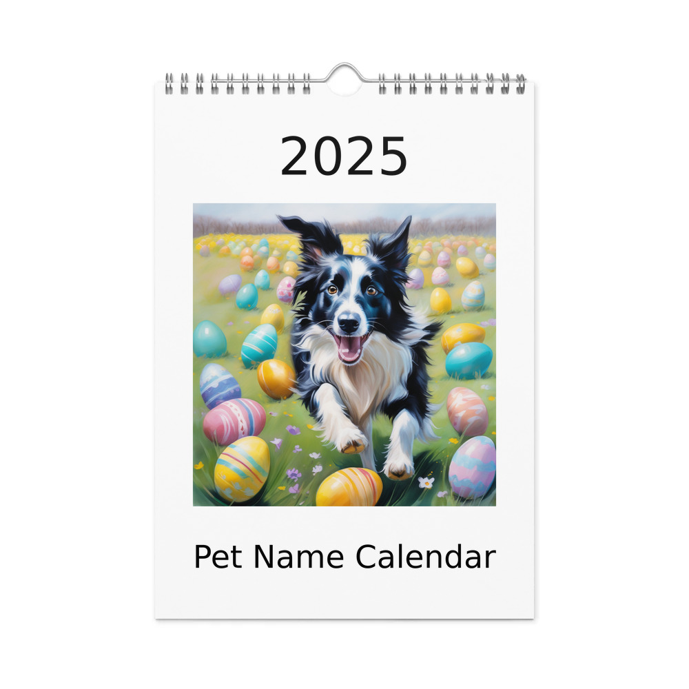 PugMug Custom Border Collie Wall Calendar (2026)