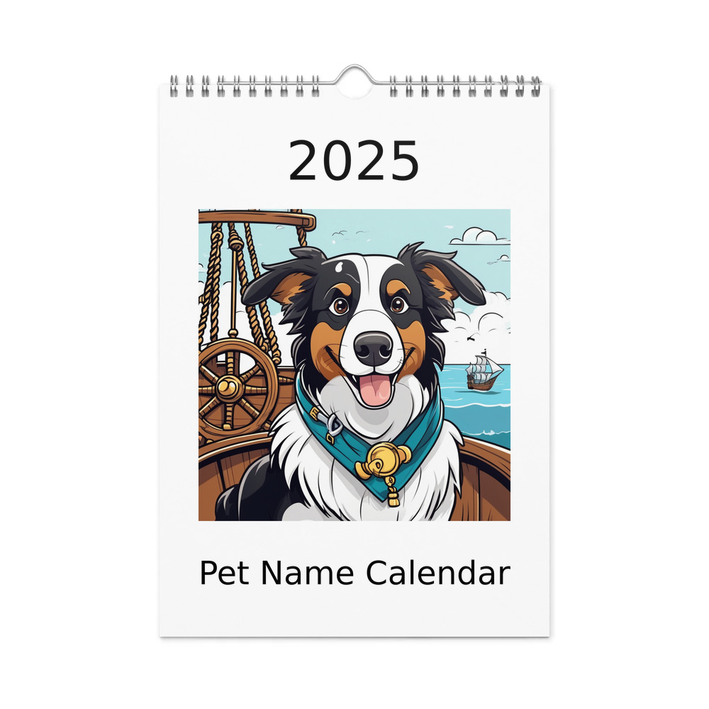 PugMug Custom Border Collie Wall Calendar (2026)