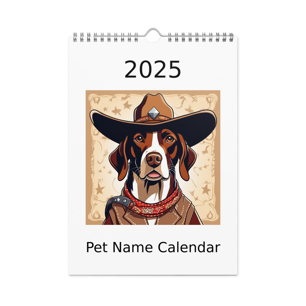 PugMug Custom Pointer Dog Wall Calendar (2026)