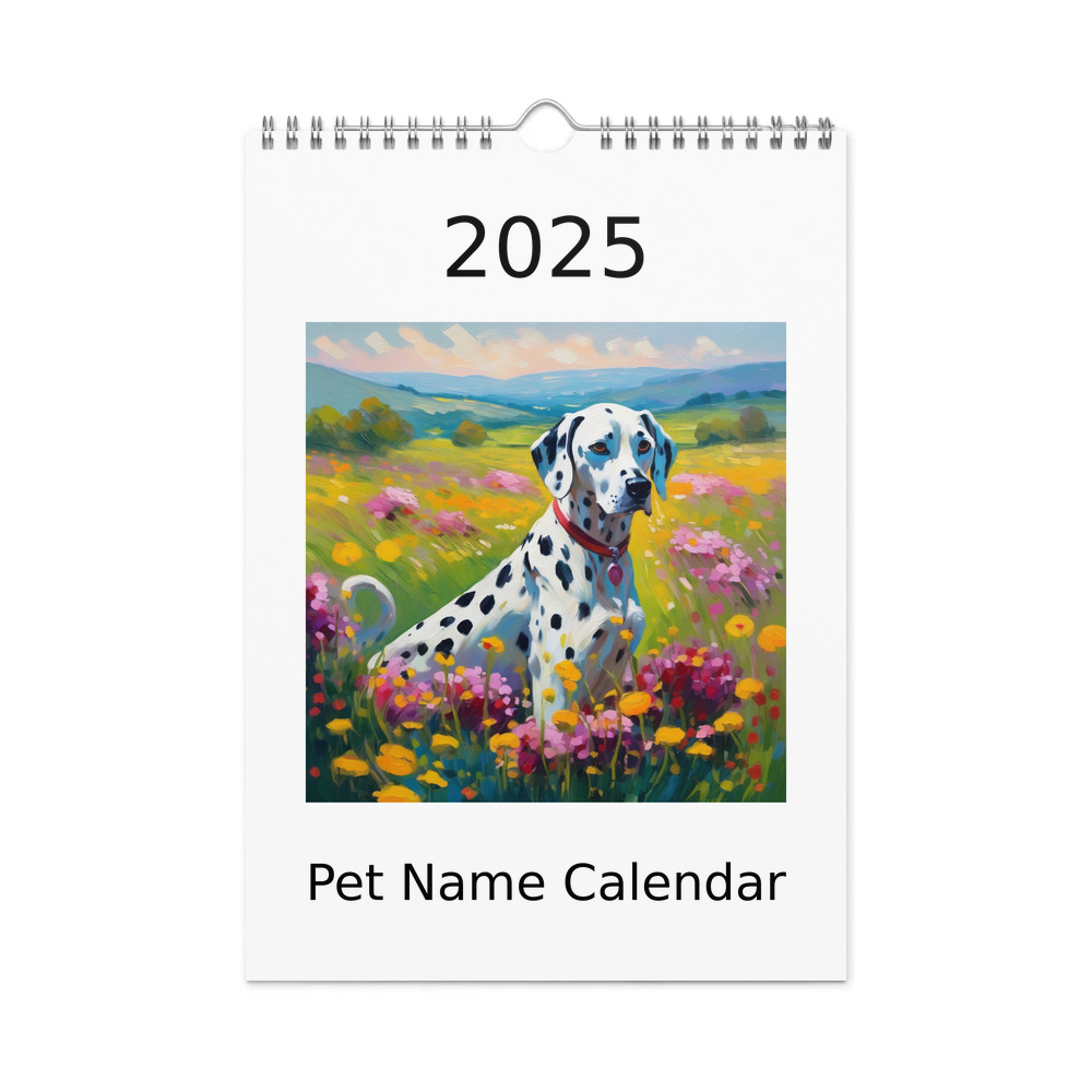PugMug Custom Dalmatian Wall Calendar (2026)