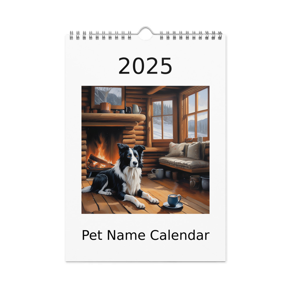 PugMug Custom Border Collie Wall Calendar (2026)