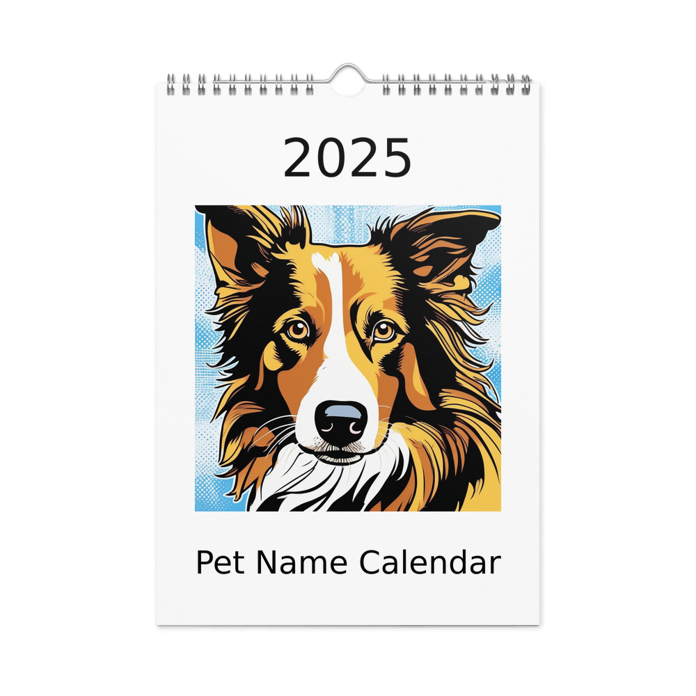 PugMug Custom Border Collie Wall Calendar (2026)