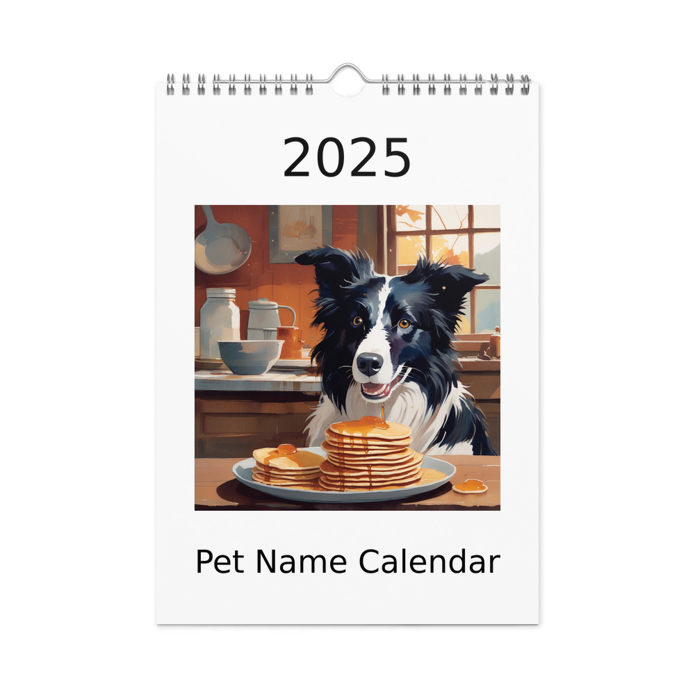 PugMug Custom Border Collie Wall Calendar (2026)