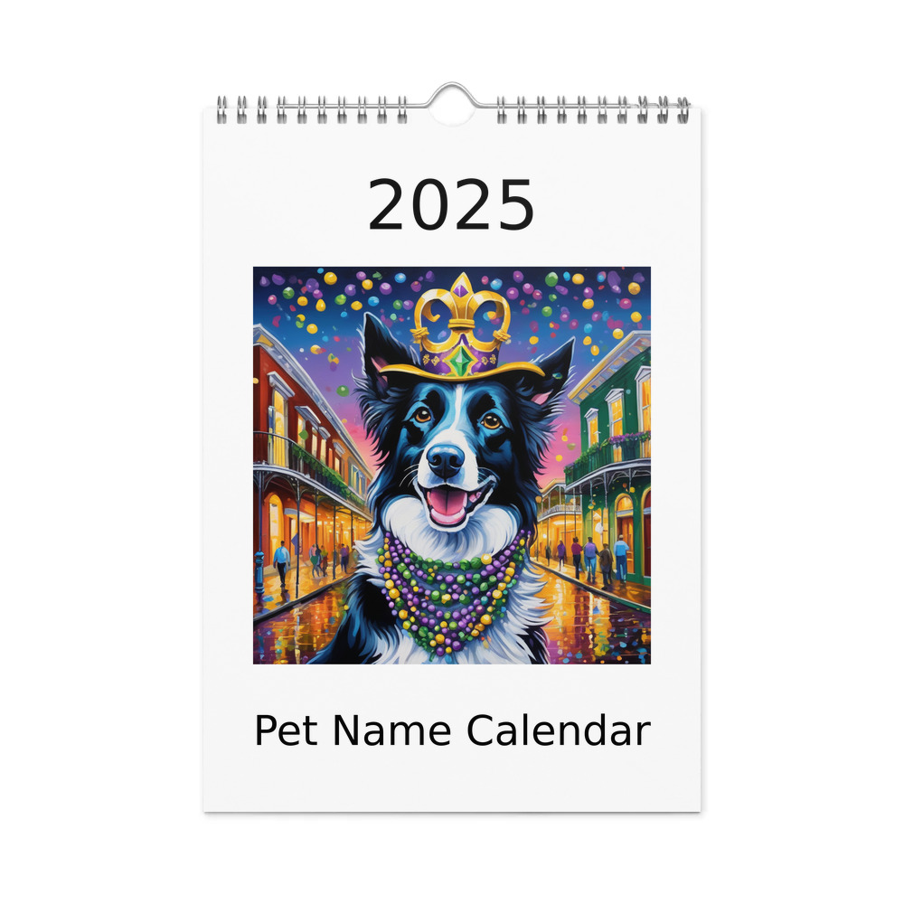 PugMug Custom Border Collie Wall Calendar (2026)