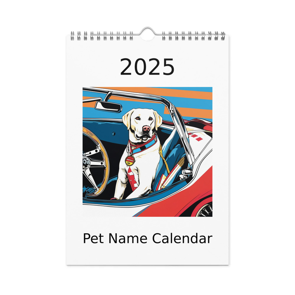 PugMug Custom White Labrador Retriever Wall Calendar (2026)