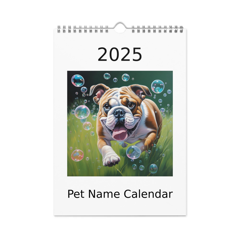 PugMug Custom Bulldog Wall Calendar (2026)