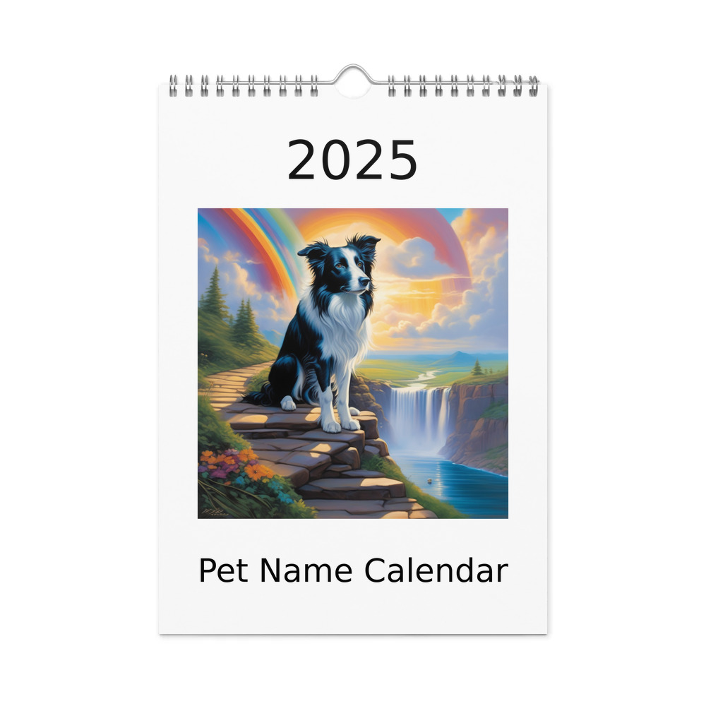 PugMug Custom Border Collie Wall Calendar (2026)