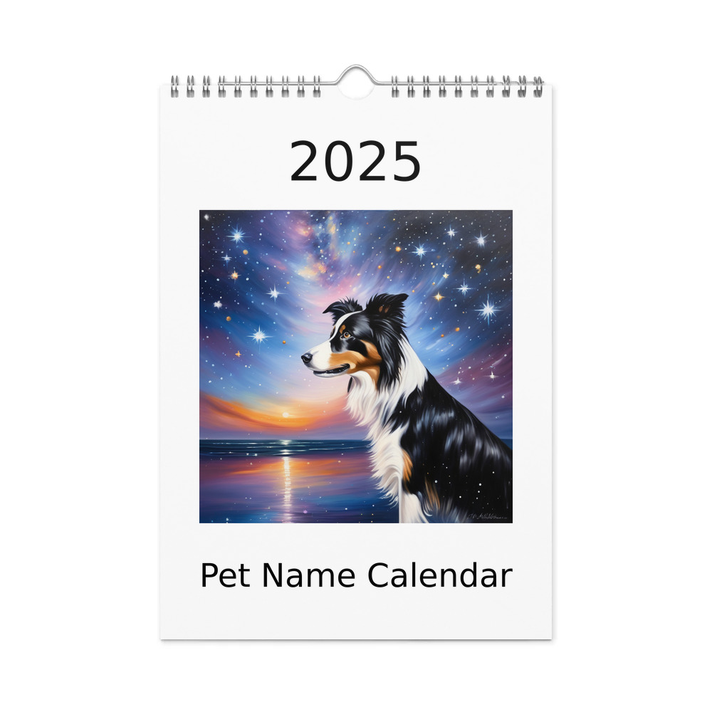PugMug Custom Border Collie Wall Calendar (2026)